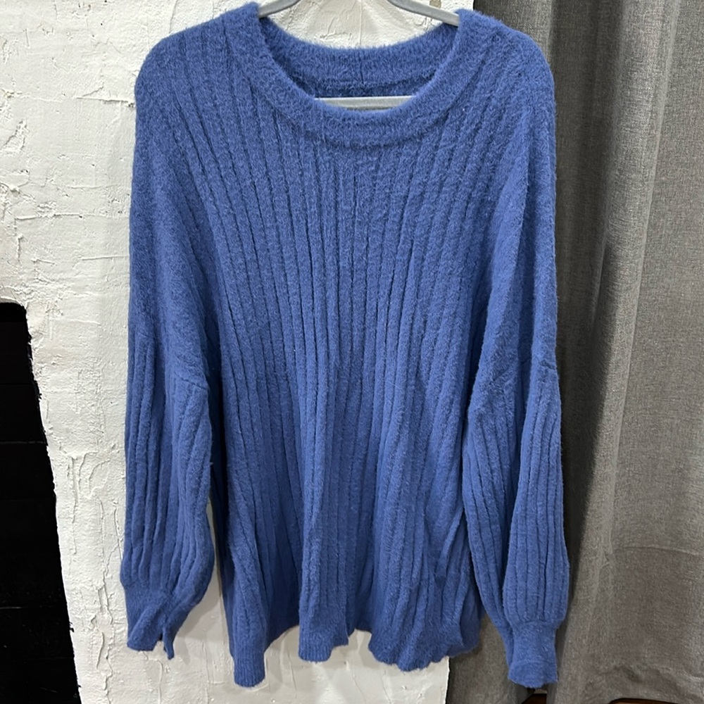 Aerie Size L Blue Oversized Sweater
